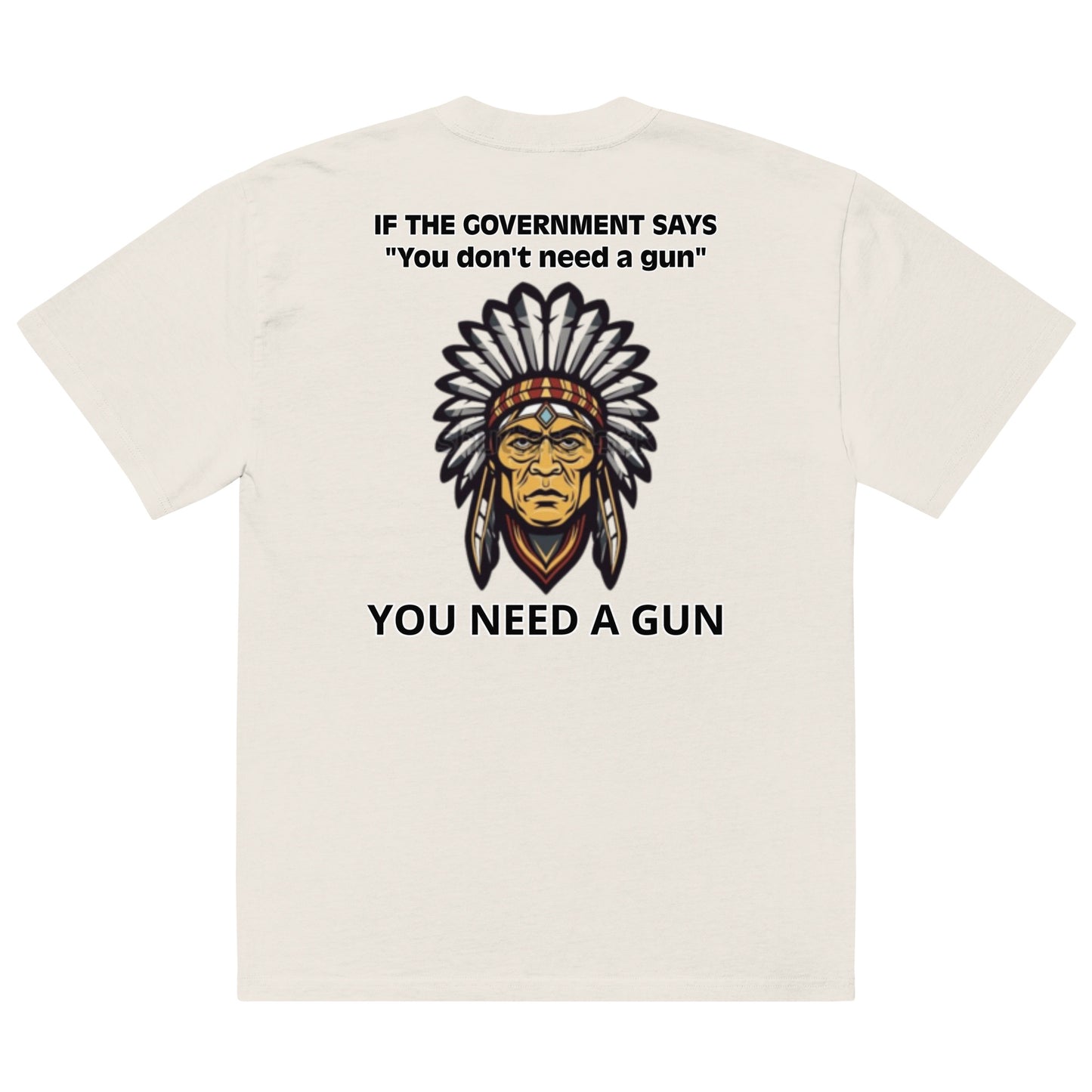 YOU NEED A GUN DESIGN Oversized faded t-shirt