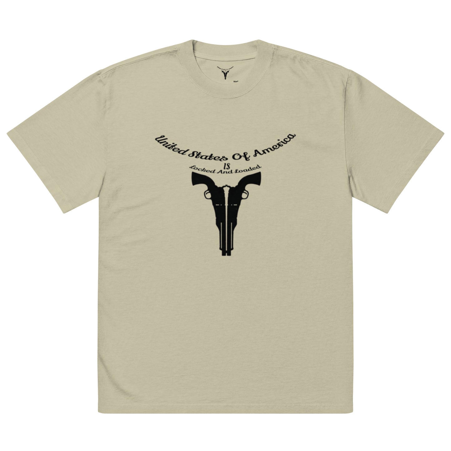YOU NEED A GUN DESIGN Oversized faded t-shirt